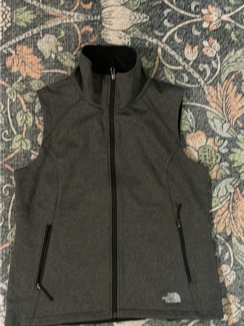 The North Face Women's Dark Gray Softshell Vest - Zip Front